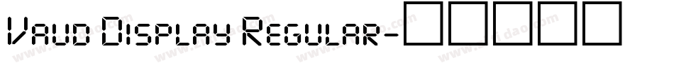 Vaud Display Regular字体转换